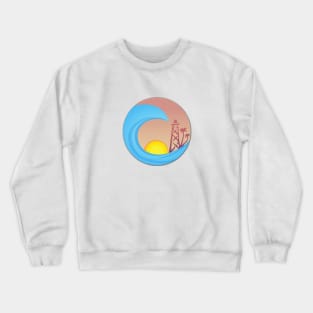 Huntington Beach, California Pastel Design Graphic Crewneck Sweatshirt